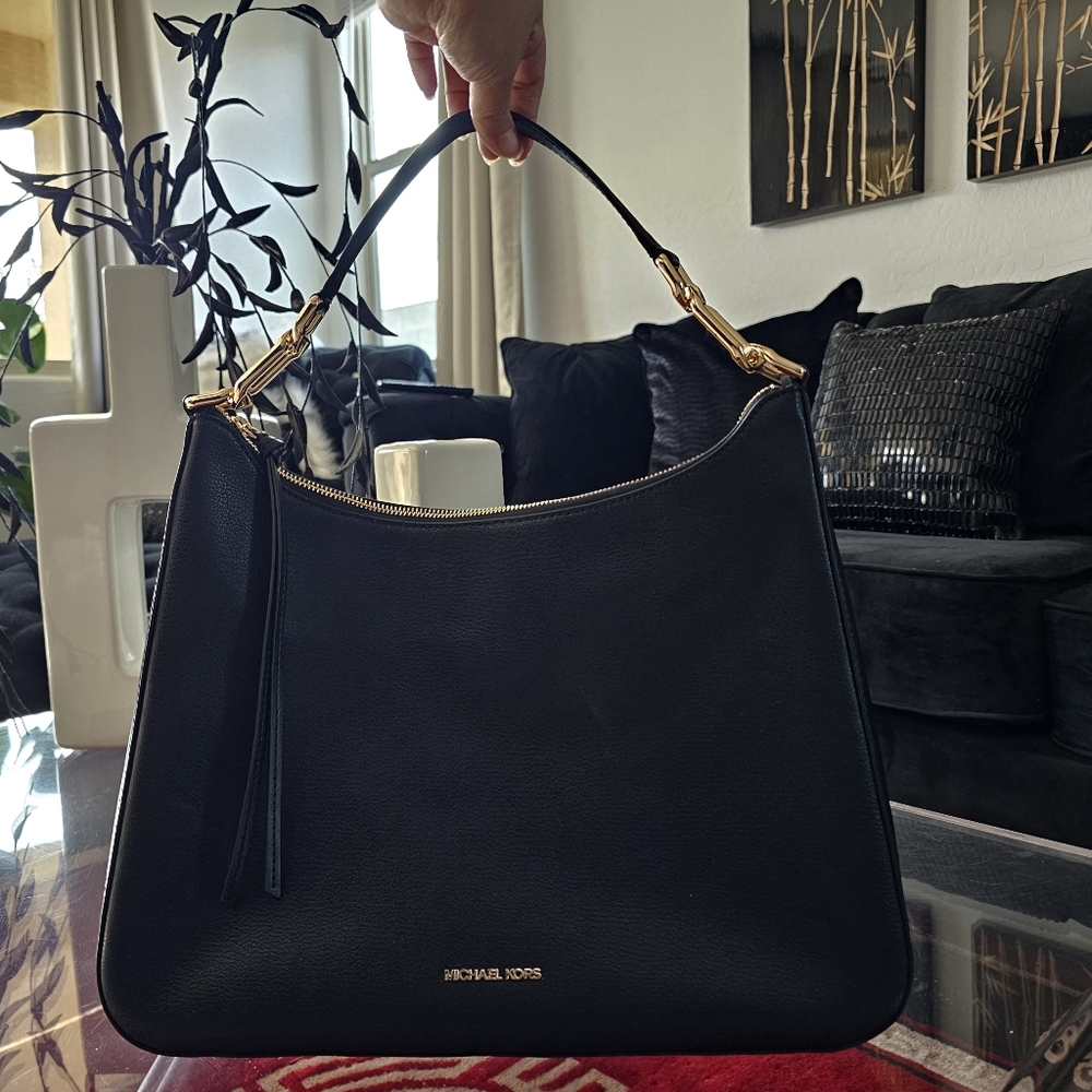 Michael kors black shoulder bag purse handbag